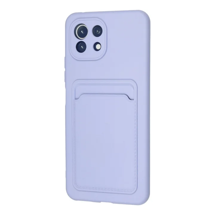 Mey İthalat®  Xiaomi Mi 11 Kılıf Kelvin Kartvizitli Silikon - Lila
