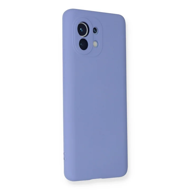 Mey İthalat®  Xiaomi Mi 11 Kılıf Nano içi Kadife Silikon - Lila