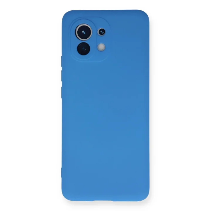 Mey İthalat®  Xiaomi Mi 11 Kılıf Nano içi Kadife Silikon - Mavi