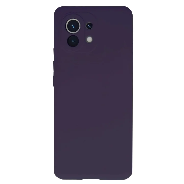 Mey İthalat®  Xiaomi Mi 11 Kılıf Nano içi Kadife Silikon - Mor