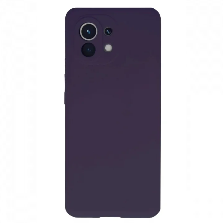 Mey İthalat®  Xiaomi Mi 11 Kılıf Nano içi Kadife Silikon - Mor