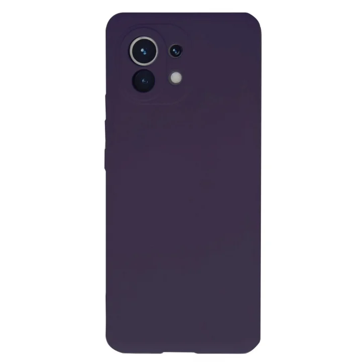 Mey İthalat®  Xiaomi Mi 11 Kılıf Nano içi Kadife Silikon - Mor