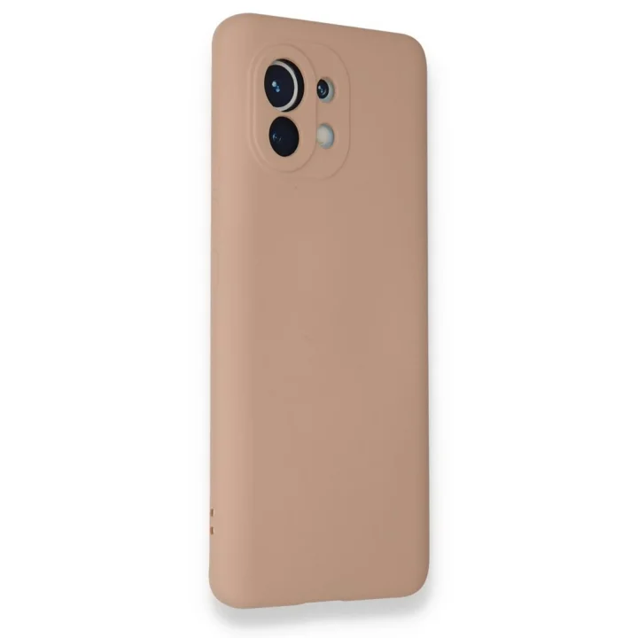 Mey İthalat®  Xiaomi Mi 11 Kılıf Nano içi Kadife Silikon - Pudra