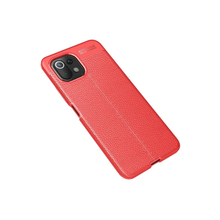 Mey İthalat®  Xiaomi Mİ 11 Lite Kılıf Auto Focus Kapak - Kırmızı