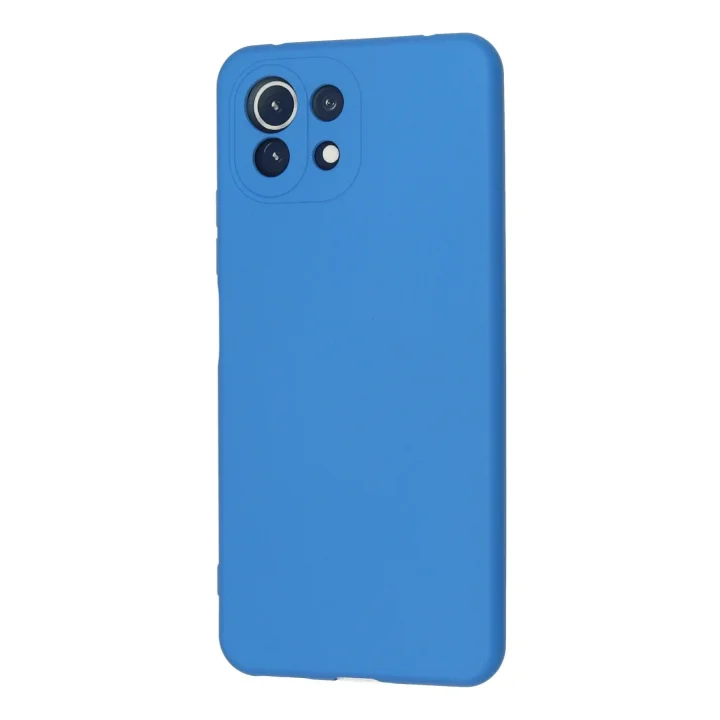 Mey İthalat®  Xiaomi Mİ 11 Lite Kılıf Nano içi Kadife Silikon - Mavi