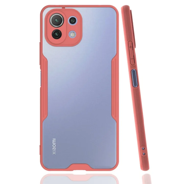 Mey İthalat®  Xiaomi Mİ 11 Lite Kılıf Platin Silikon - Pembe