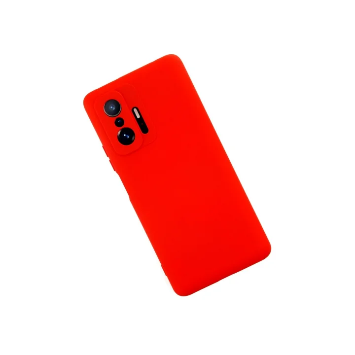 Mey İthalat®   Mi 11T Pro Kılıf Nano içi Kadife Silikon - Kırmızı