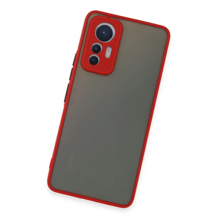 Mey İthalat®  Xiaomi Mi 12 Lite Kılıf Montreal Silikon Kapak - Kırmızı