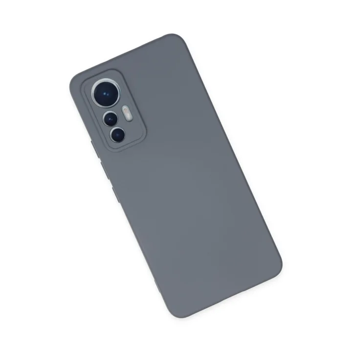 Mey İthalat®   Mi 12 Lite Kılıf Nano içi Kadife Silikon - Gri