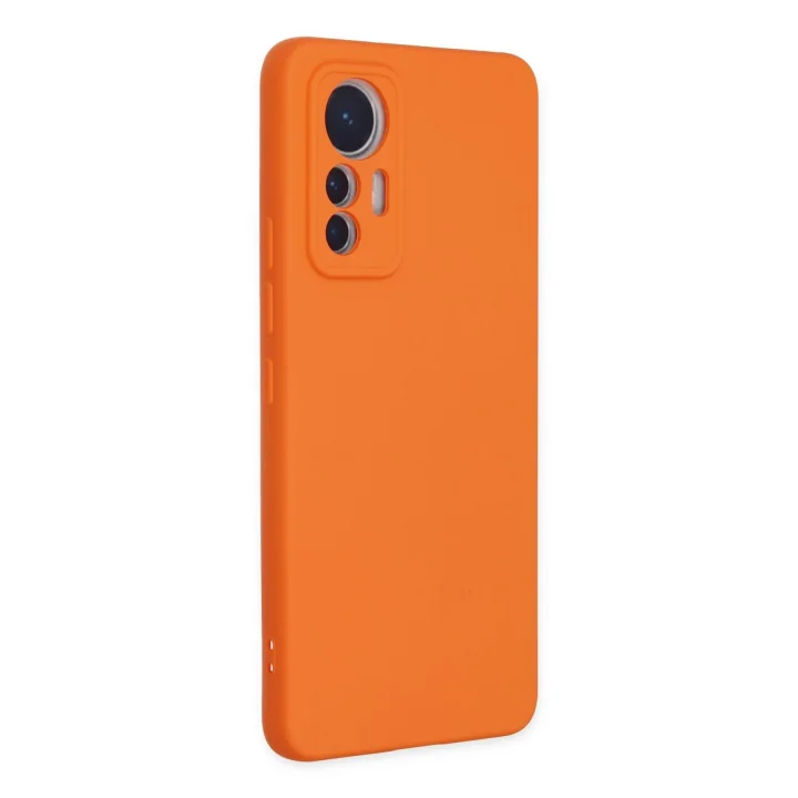 Mey İthalat®   Mi 12 Lite Kılıf Nano içi Kadife Silikon - Turuncu
