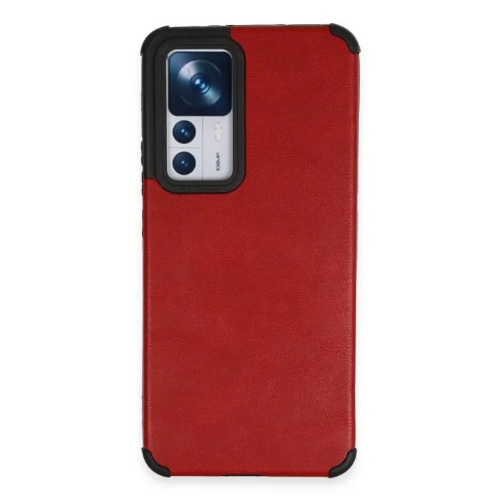 Mey İthalat®  Xiaomi Mi 12T Kılıf Loop Deri Silikon - Kırmızı