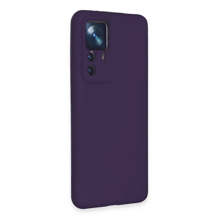 Mey İthalat®   Mi 12T Pro Kılıf Nano içi Kadife Silikon - Mor