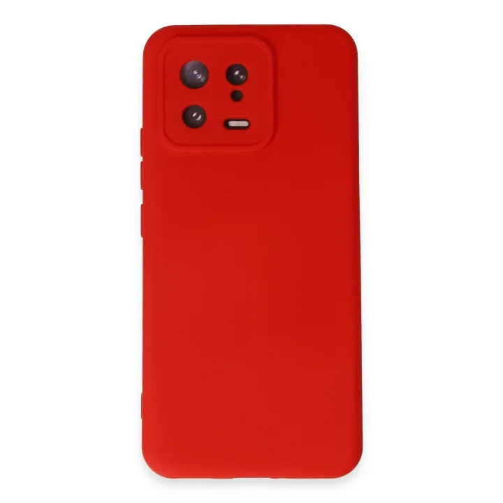 Mey İthalat®  Xiaomi Mi 13 Kılıf Nano içi Kadife Silikon - Kırmızı