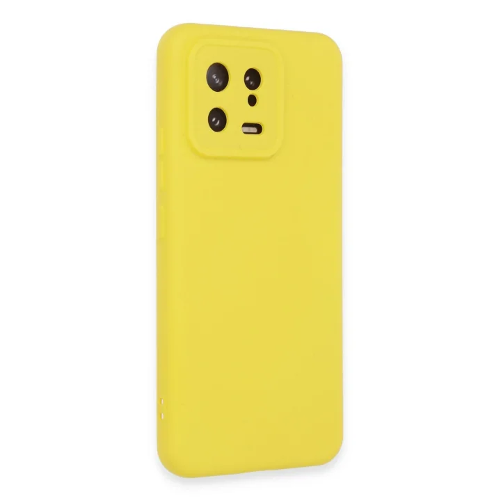 Mey İthalat®  Xiaomi Mi 13 Kılıf Nano içi Kadife Silikon - Sarı