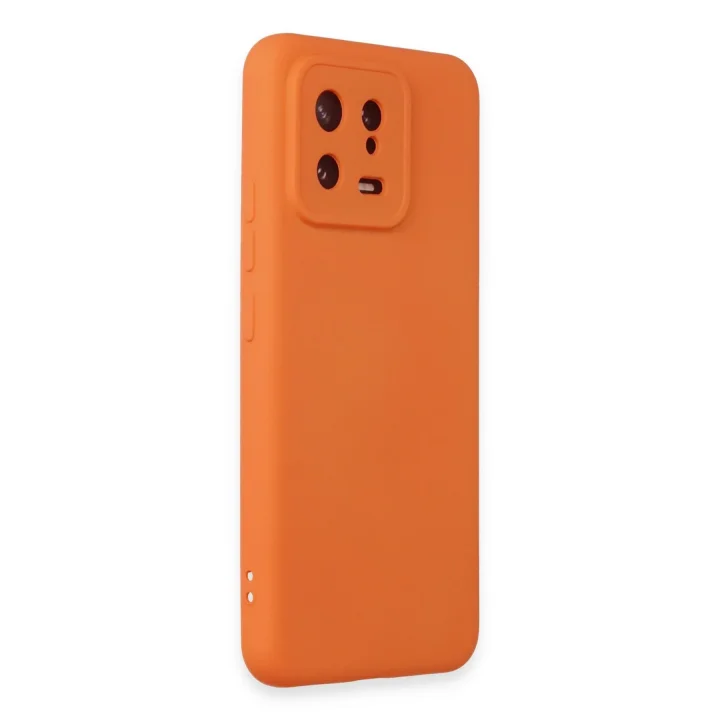 Mey İthalat®  Xiaomi Mi 13 Kılıf Nano içi Kadife Silikon - Turuncu