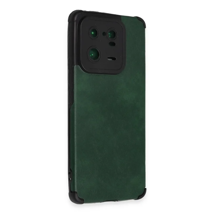 Mey İthalat®   Mi 13 Pro Kılıf Loop Deri Silikon - Yeşil