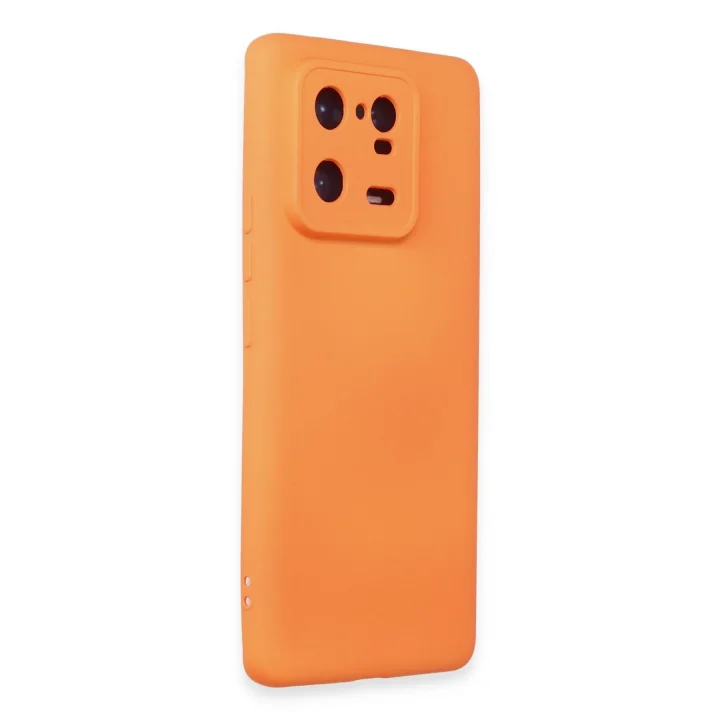 Mey İthalat®  Xiaomi Mi 13 Pro Kılıf Nano içi Kadife Silikon - Turuncu