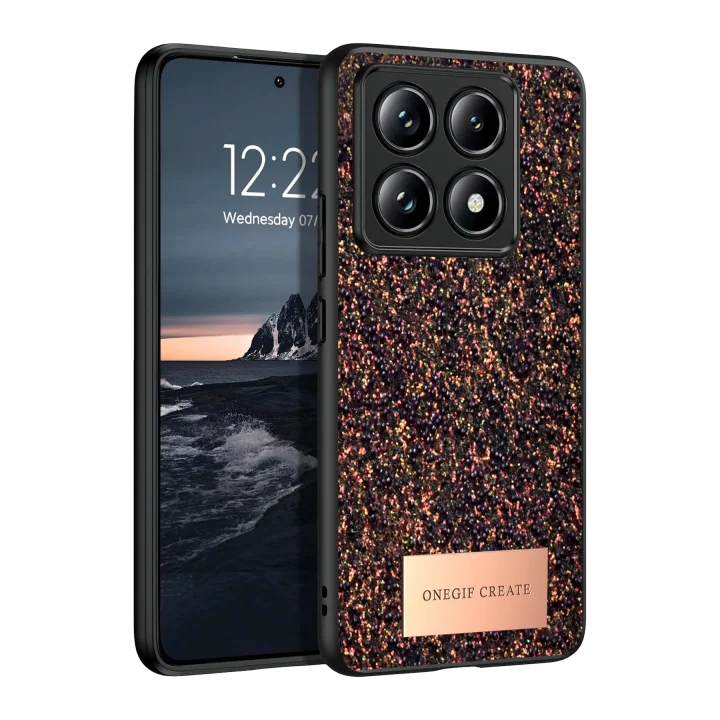 Mey İthalat®  Xiaomi Mi 14T Pro Bright Simli Kapak - Derin Mor