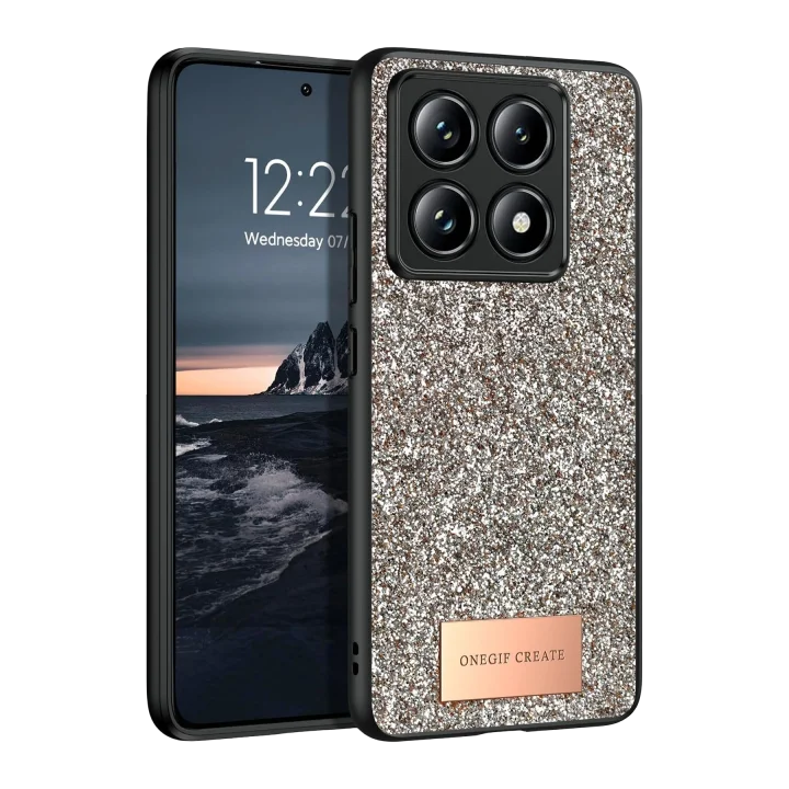 Mey İthalat®  Xiaomi Mi 14T Pro Bright Simli Kapak - Gold