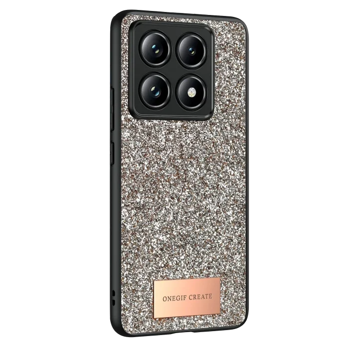 Mey İthalat®  Xiaomi Mi 14T Pro Bright Simli Kapak - Gold