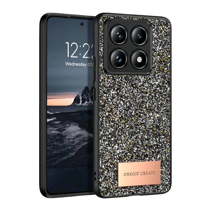 Mey İthalat®  Xiaomi Mi 14T Pro Bright Simli Kapak - Gümüş