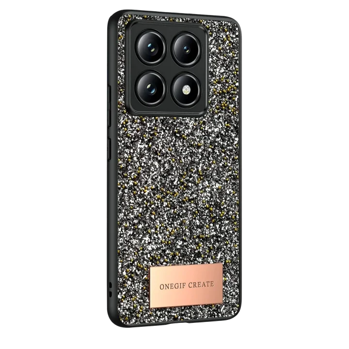 Mey İthalat®  Xiaomi Mi 14T Pro Bright Simli Kapak - Gümüş