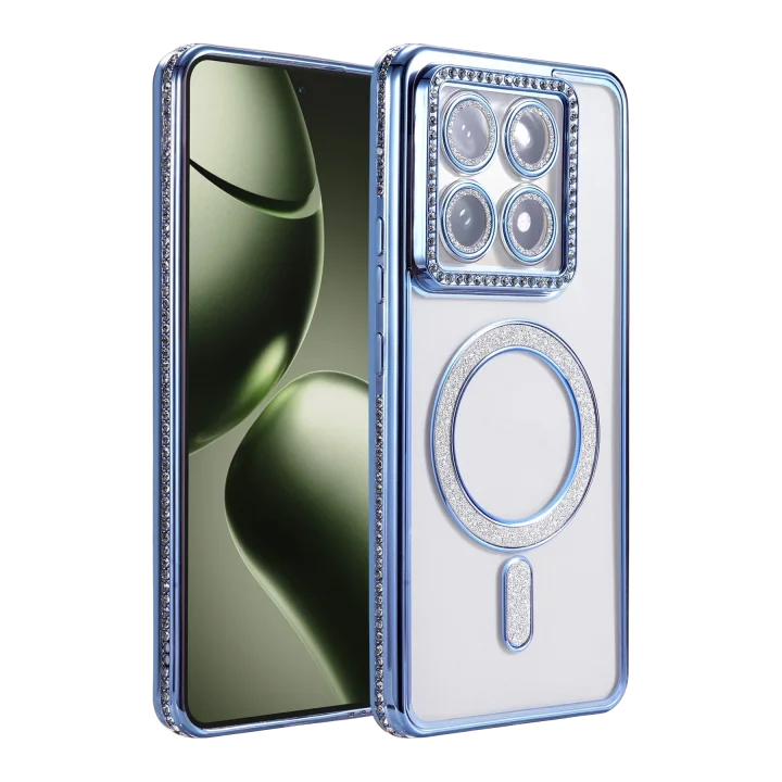 Mey İthalat®  Xiaomi Mi 14T Pro Joke Simli Magneticsafe Kılıf - Mavi