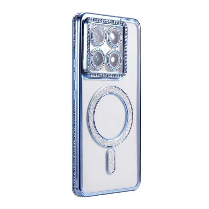 Mey İthalat®  Xiaomi Mi 14T Pro Joke Simli Magneticsafe Kılıf - Mavi