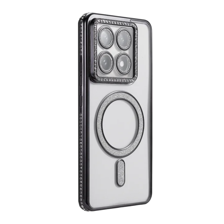 Mey İthalat®  Xiaomi Mi 14T Pro Joke Simli Magneticsafe Kılıf - Siyah