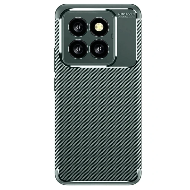 Mey İthalat®   Mi 14T Pro Kılıf Auto Focus Karbon Kapak - Koyu Yeşil