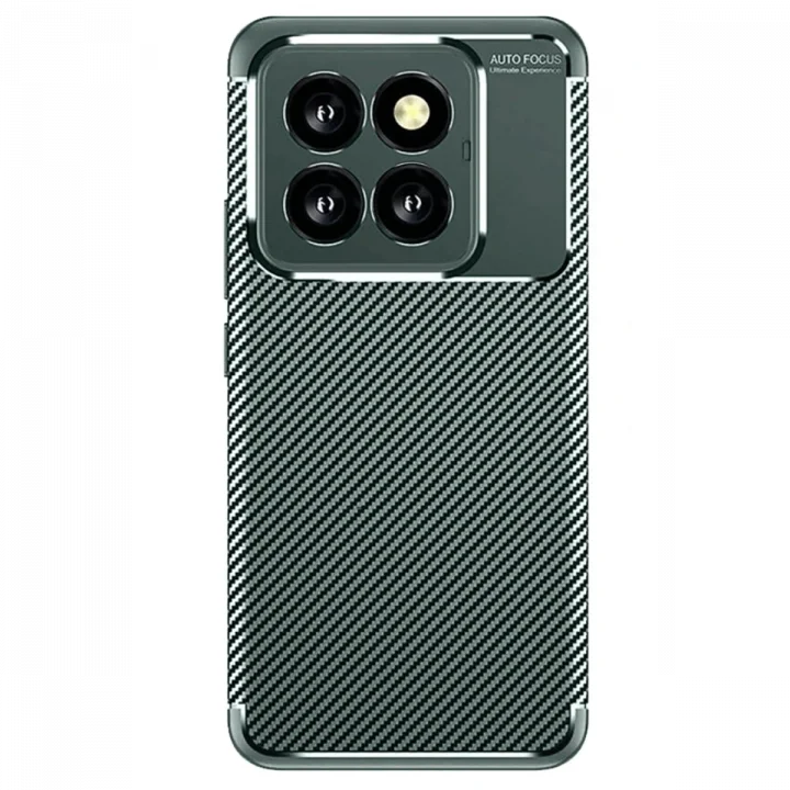 Mey İthalat®   Mi 14T Pro Kılıf Auto Focus Karbon Kapak - Koyu Yeşil