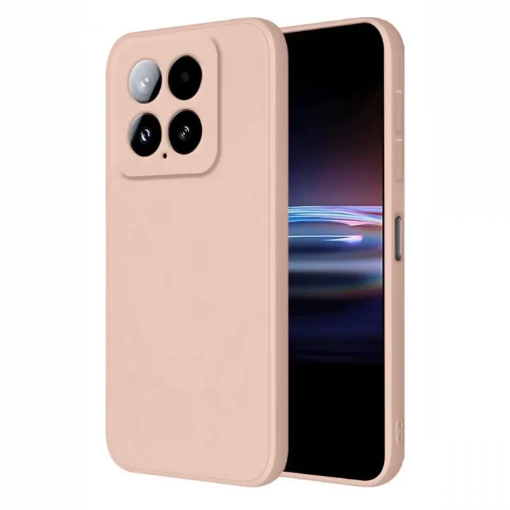 Mey İthalat®  Xiaomi Mi 14T Pro Kılıf Nano içi Kadife Silikon - Pudra