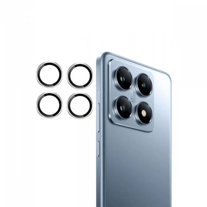 Mey İthalat®  Xiaomi Mi 14T Pro PVD Metal Kamera Lens - Gümüş
