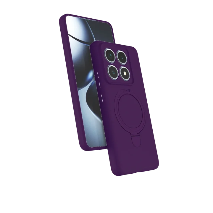 Mey İthalat®  Xiaomi Mi 14T Pro Regal Magsafe Standlı Kapak - Derin Mor