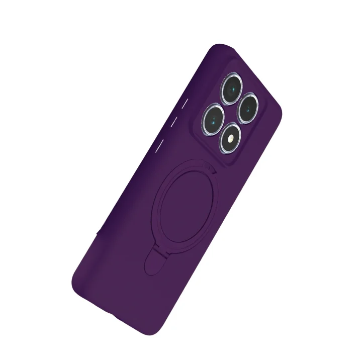 Mey İthalat®  Xiaomi Mi 14T Pro Regal Magsafe Standlı Kapak - Derin Mor