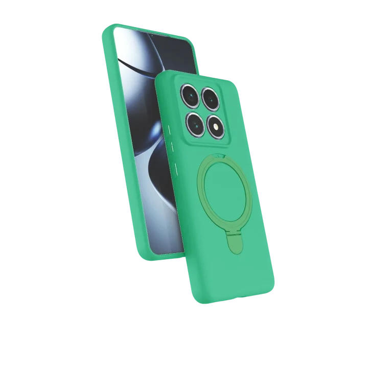 Mey İthalat®  Xiaomi Mi 14T Pro Regal Magsafe Standlı Kapak - Yeşil