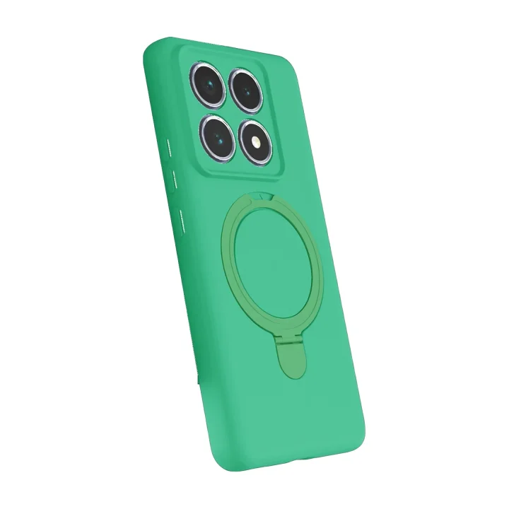 Mey İthalat®  Xiaomi Mi 14T Pro Regal Magsafe Standlı Kapak - Yeşil