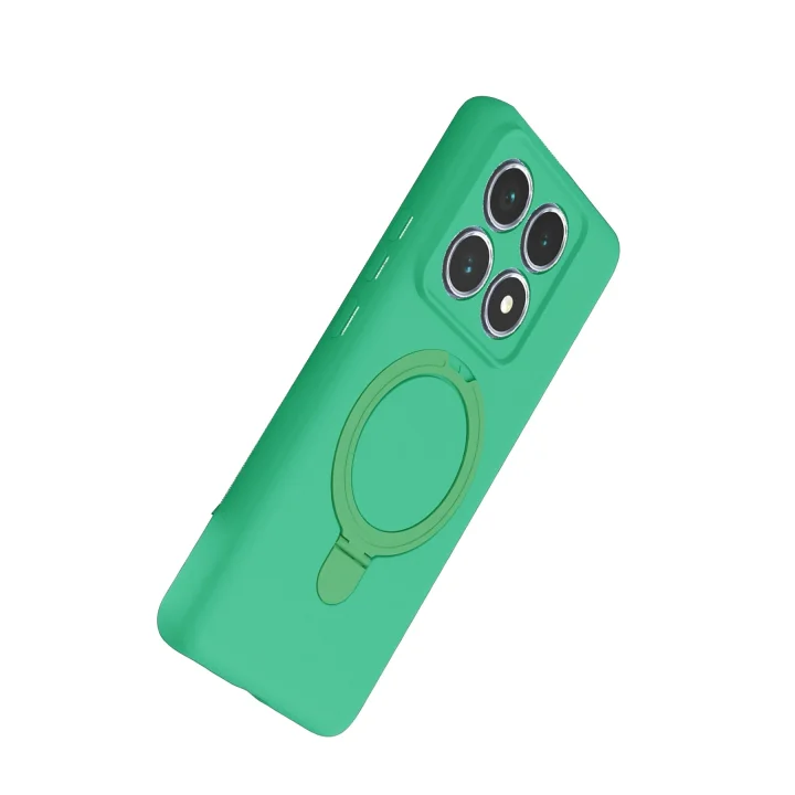 Mey İthalat®  Xiaomi Mi 14T Pro Regal Magsafe Standlı Kapak - Yeşil