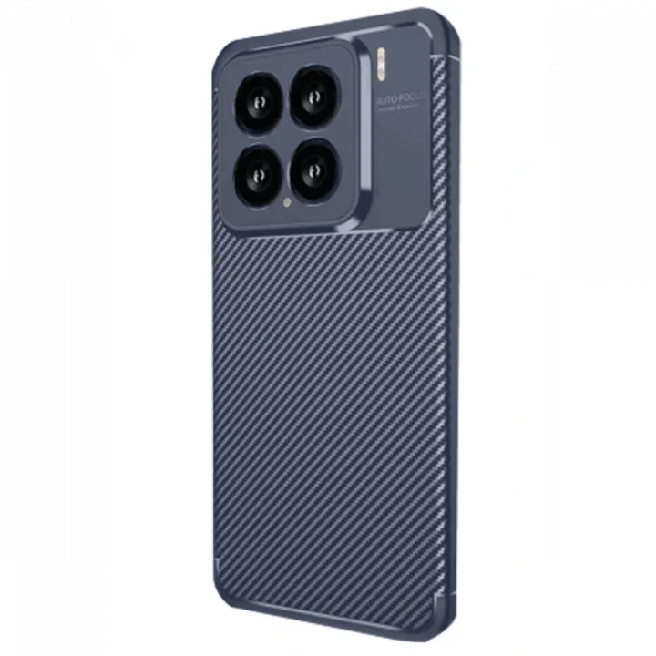 Mey İthalat®  Xiaomi Mi 15 Kılıf Auto Focus Karbon Kapak - Lacivert