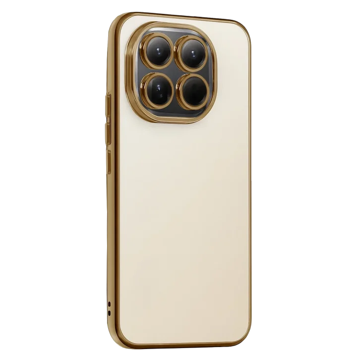 Mey İthalat®  Xiaomi Mi 15  Lensli Silikon - Gold