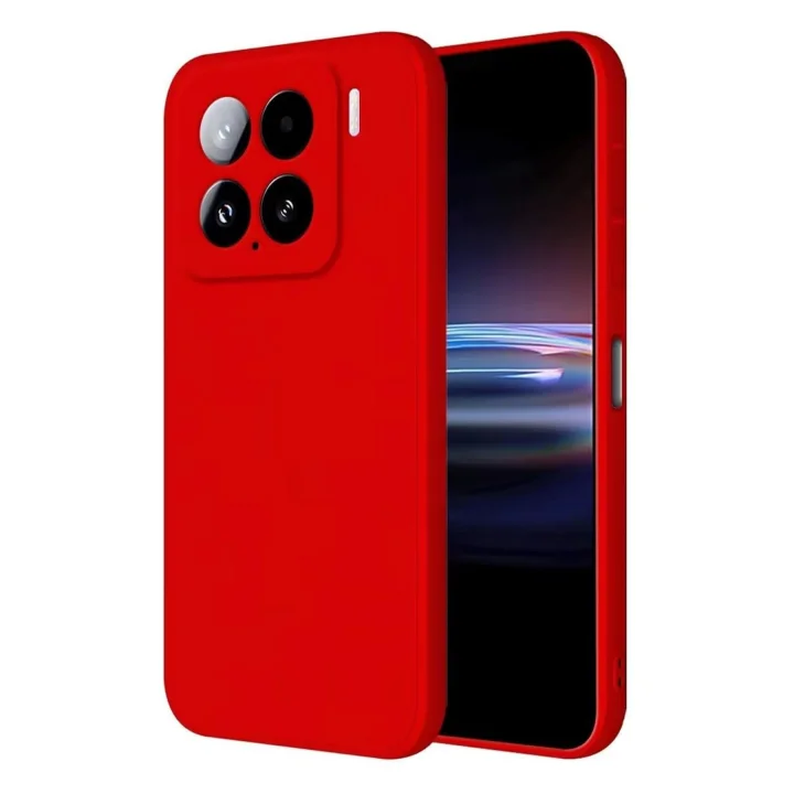 Mey İthalat®   Mi 15 Pro Kılıf Nano içi Kadife Silikon - Kırmızı