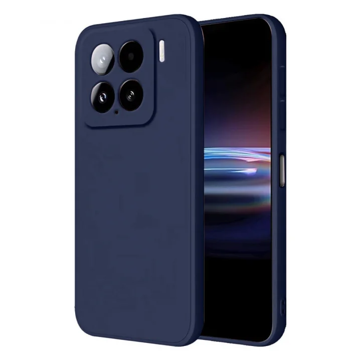 Mey İthalat®   Mi 15 Pro Kılıf Nano içi Kadife Silikon - Lacivert