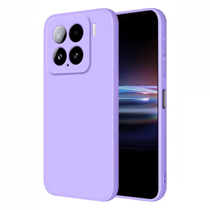Mey İthalat®   Mi 15 Pro Kılıf Nano içi Kadife Silikon - Lila