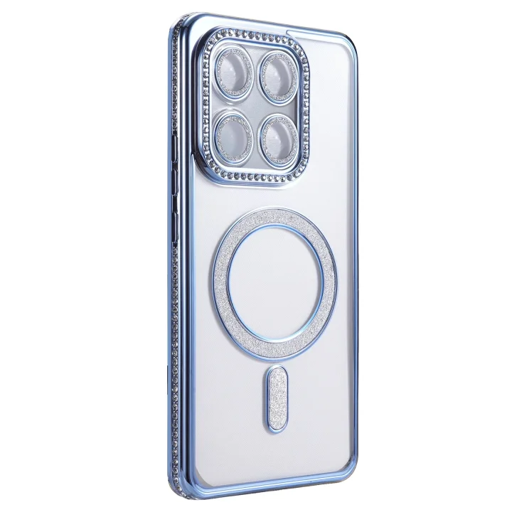 Mey İthalat®   Mi 15T Pro Joke Simli Magneticsafe Kılıf - Mavi