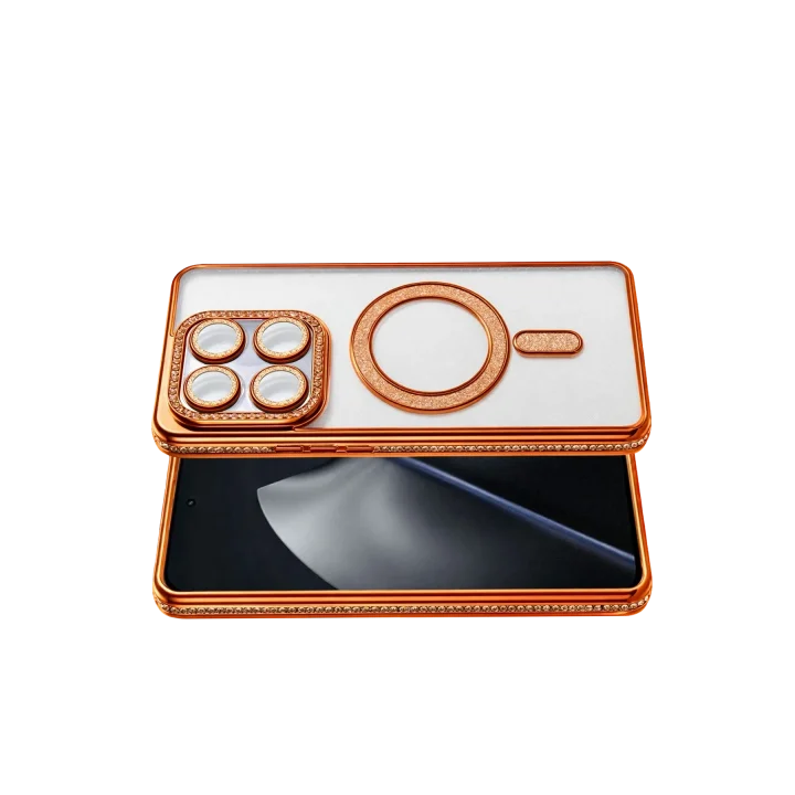 Mey İthalat®   Mi 15T Pro Joke Simli Magneticsafe Kılıf - Turuncu