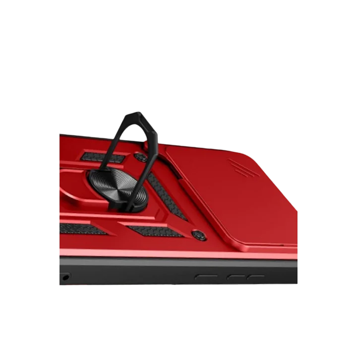 Mey İthalat®  Xiaomi Mi 15T Pro Pars Lens Yüzüklü Silikon - Kırmızı