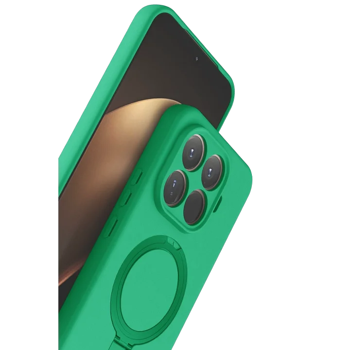 Mey İthalat®  Xiaomi Mi 15T Pro Regal Magsafe Standlı Kapak - Yeşil