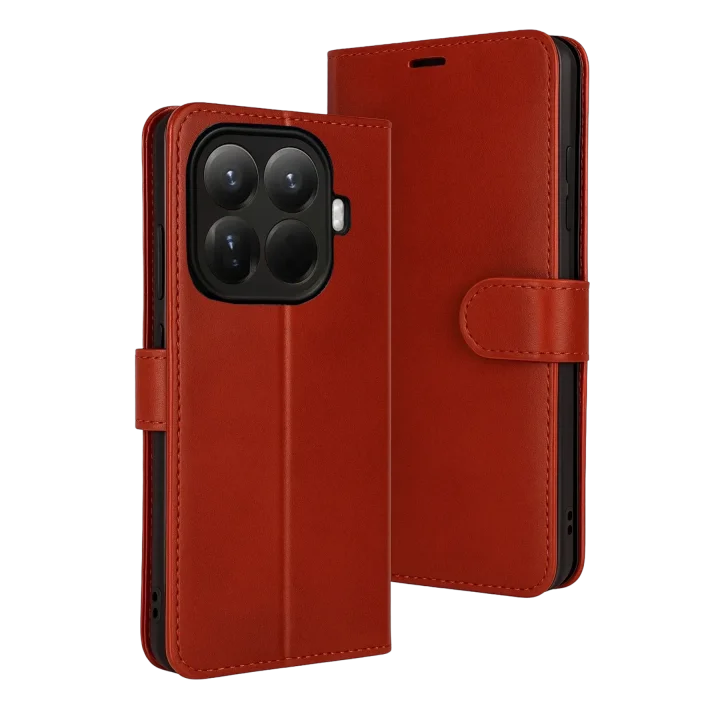 Mey İthalat®  Xiaomi Mi 15T Pro Trend S Plus Kapaklı Kılıf - Kırmızı