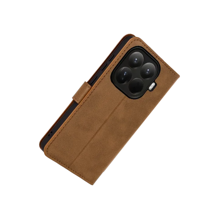 Mey İthalat®  Xiaomi Mi 15T Pro Trend S Plus Kapaklı Kılıf - Taba