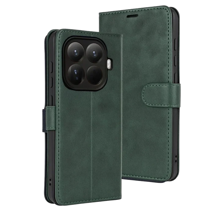Mey İthalat®  Xiaomi Mi 15T Pro Trend S Plus Kapaklı Kılıf - Yeşil